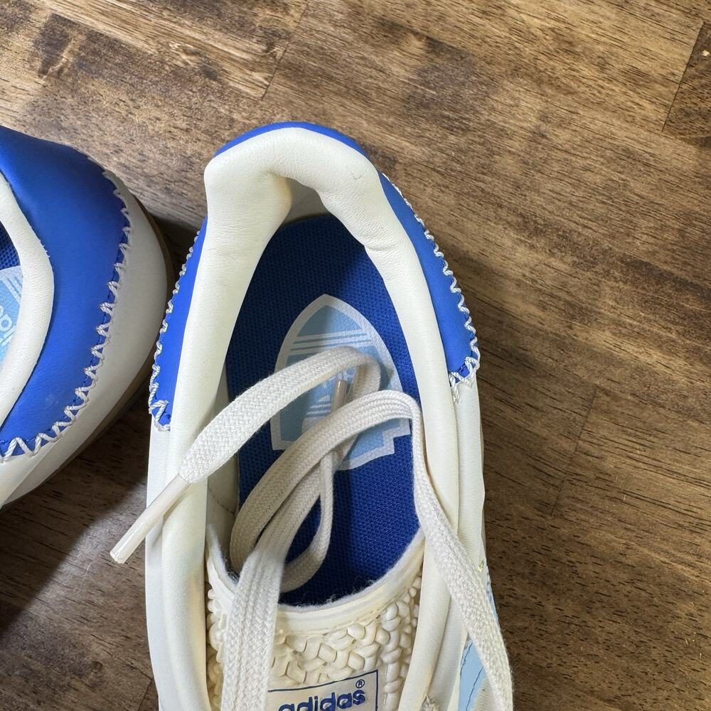 Adidas Gazelle Indoor Cream Blue Gum Sole Sneakers Mens 10.5 JI2004 - Picture 5 of 14